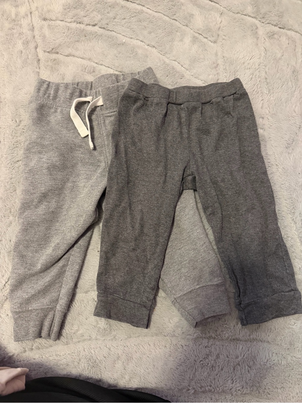 Carter's Toddler Grey Sweatpants Duo - Light & Dark Grey